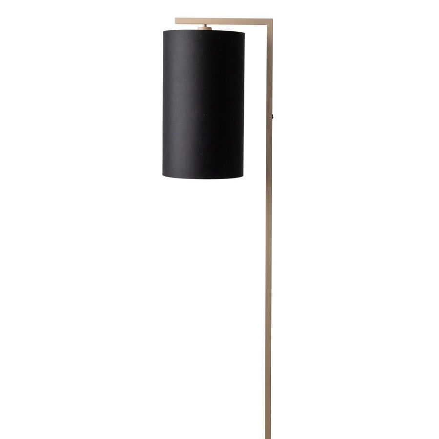 Lampadaire Boston Beige Sable et Abat-Jour Noir