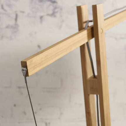 Bhutan Bambus Stehlampe Schwarz und Natur 218 cm