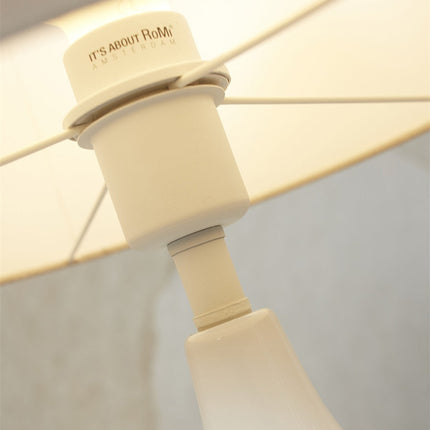 Reykjavik Tischlampe, weißes und schwarzes Glas, 45 cm