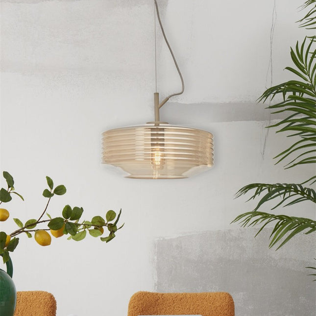 Verona Pendelleuchte Bernsteinglas Ø35 cm