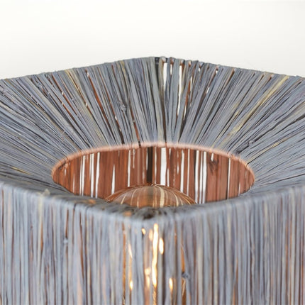 Panama Table Lamp Raffia Grey 28 cm