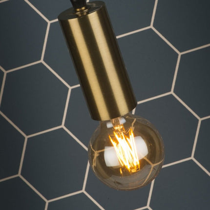 Lámpara colgante Cannes Gold Tube de 261 cm