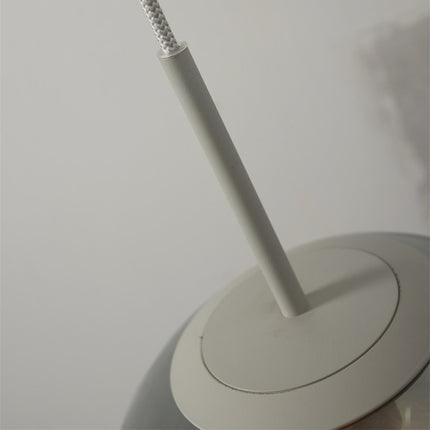 Lámpara colgante Helsinki de cristal guijarro gris