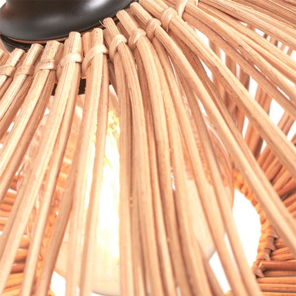 Plafonnier Zanzibar Plat Rotin Naturel 55 cm