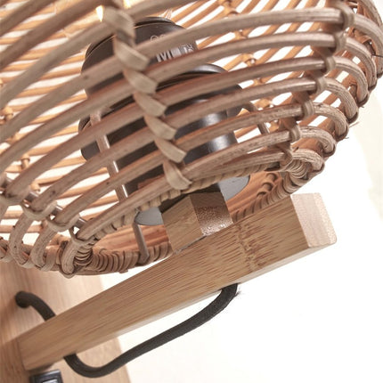 Tanami Wandleuchte aus natürlichem Rattan, 25 cm