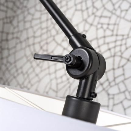 Lámpara de pared Amsterdam de hierro negro y algodón