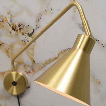 Aplique de pared Lyon en hierro dorado