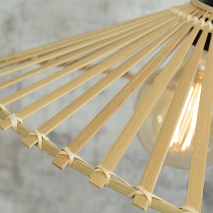 Bromo Asymmetrische Deckenleuchte Natur Bambus 50 cm