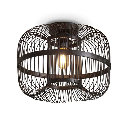 Hokkaido Bambus Deckenleuchte Schwarz 38 cm