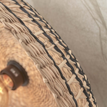 Pantanal Wandleuchte Seegras Schwarz und Natur 45 cm