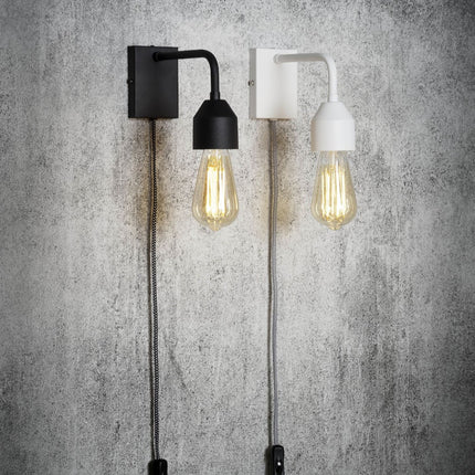 Madrid Wandleuchte aus schwarzem Eisen S