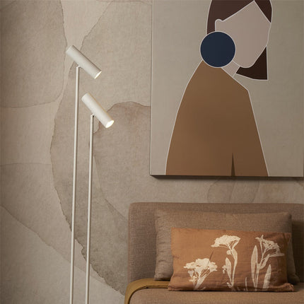 Lámpara de pie Havana de 2 luces blanca