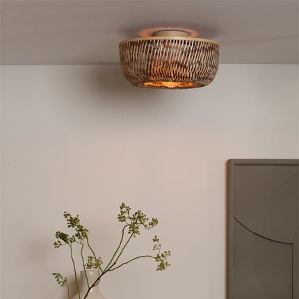 Barbados Ceiling Light Natural and Brown Bamboo 35 cm