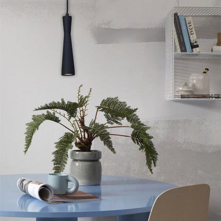 Lámpara colgante cilíndrica negra Burdeos GU10