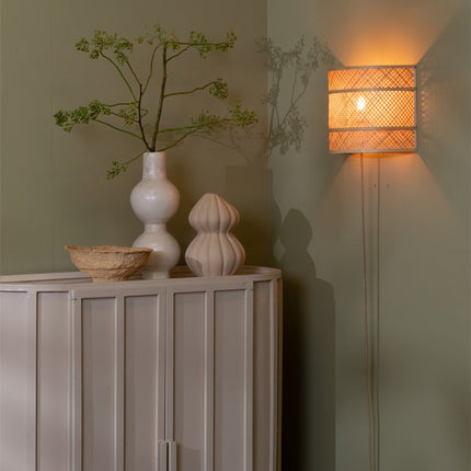 Langkawi Wandleuchte aus natürlichem Bambus, 32 cm