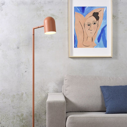 Lámpara de pie de terracota de hierro marsella de 141 cm