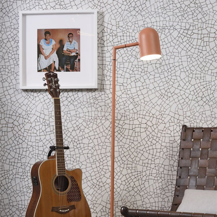 Lámpara de pie de terracota de hierro marsella de 141 cm