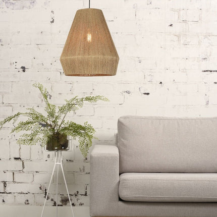 Lámpara colgante Iguazu de yute y hierro natural Ø40 cm