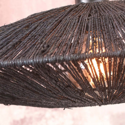 Iguazu Deckenleuchte Disc Jute Schwarz 40 cm