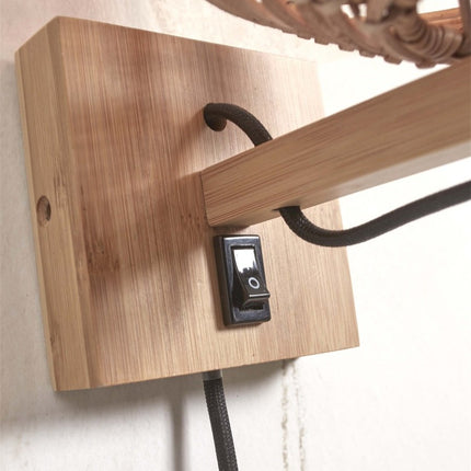 Tanami Wandleuchte aus natürlichem Rattan, 25 cm