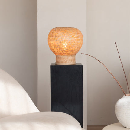 Barbados Tischlampe aus natürlichem Bambus, 25 cm