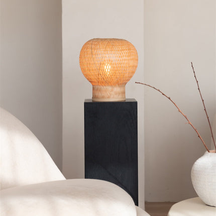 Barbados Tischlampe aus natürlichem Bambus, 25 cm
