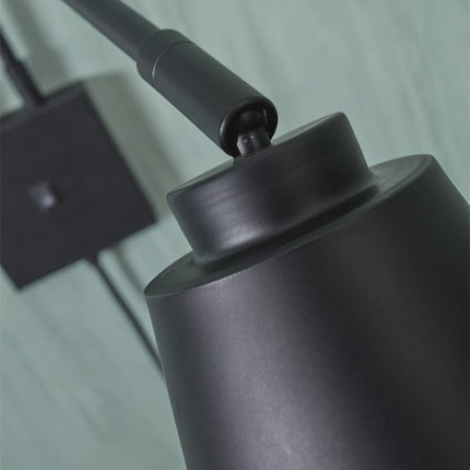 2-armige Wandleuchte Bremen aus schwarzem Eisen