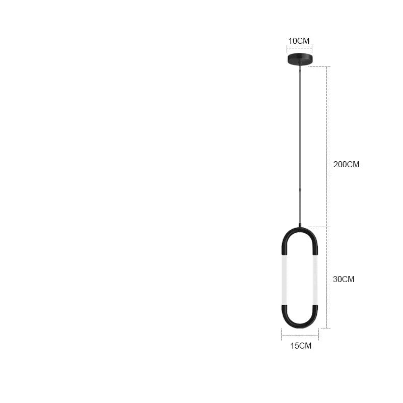 Suspension Anneaux Nordique Minimaliste LED