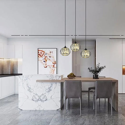 Lámpara colgante de araña de metal moderna