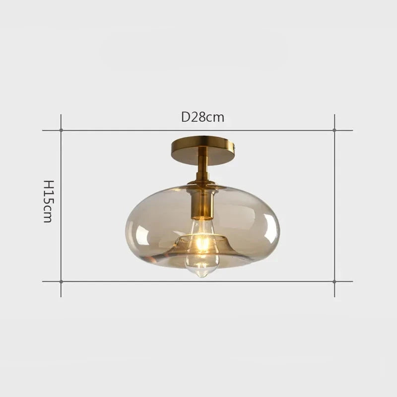 Nordic Glass LED-Deckenleuchte Minimalistisches Design