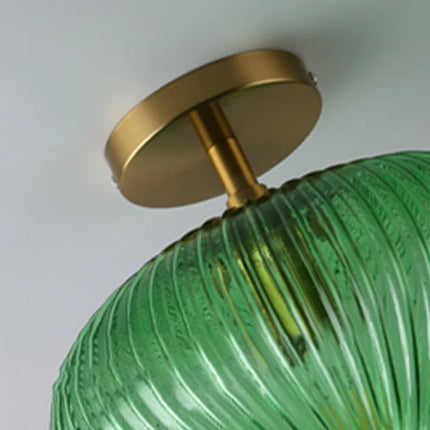 Minimalistische LED Deckenleuchte Retro Glas