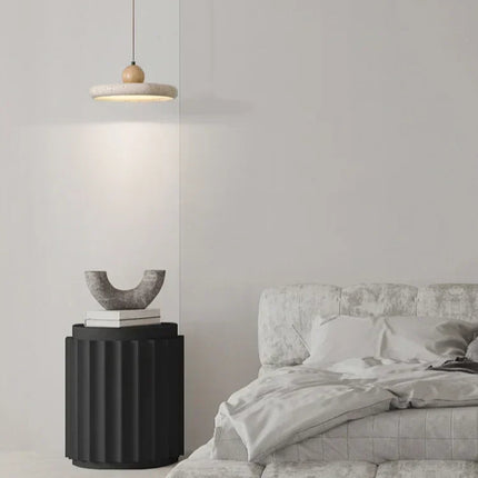 Lámpara colgante plana de piedra natural travertino