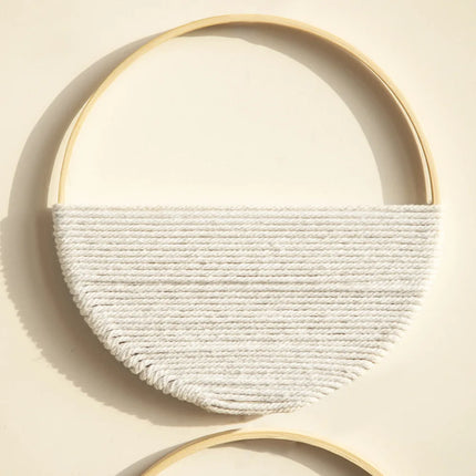 Juego de 2 placas de pared de macramé bohemio