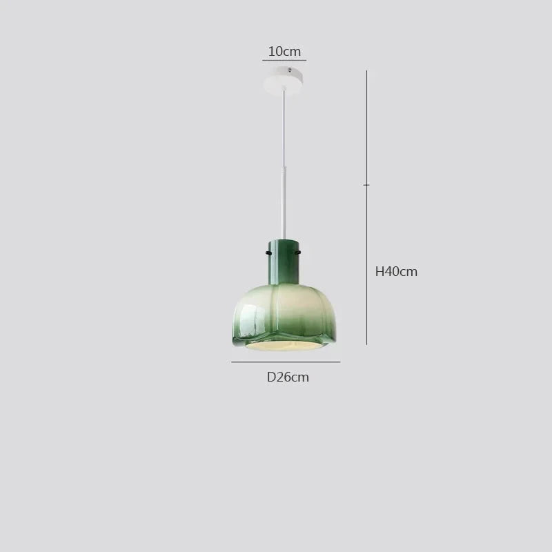 Medieval Hanging Lamp in Colored Glass