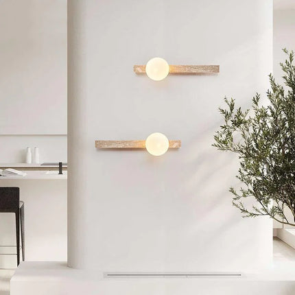 Vertikale LED-Wandleuchte aus Stein