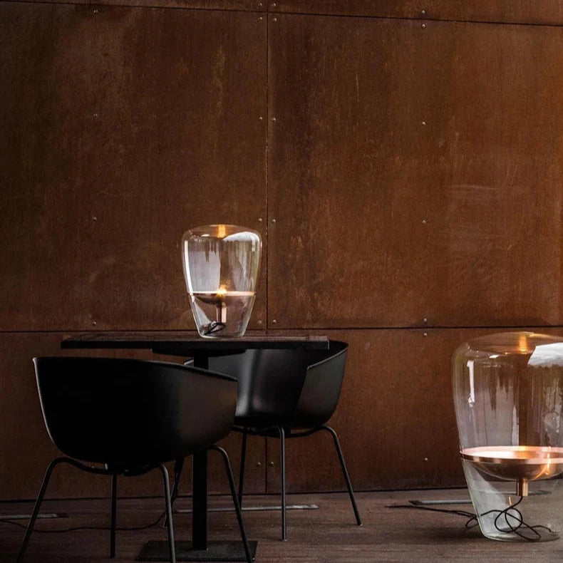 Minimalist Czech Glass Table Lamp