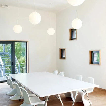 Lámpara colgante italiana con bola de cristal LED