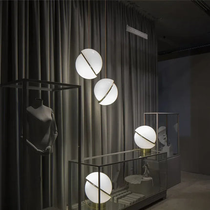 Nordische Doppelhalbkugel-LED-Pendelleuchte