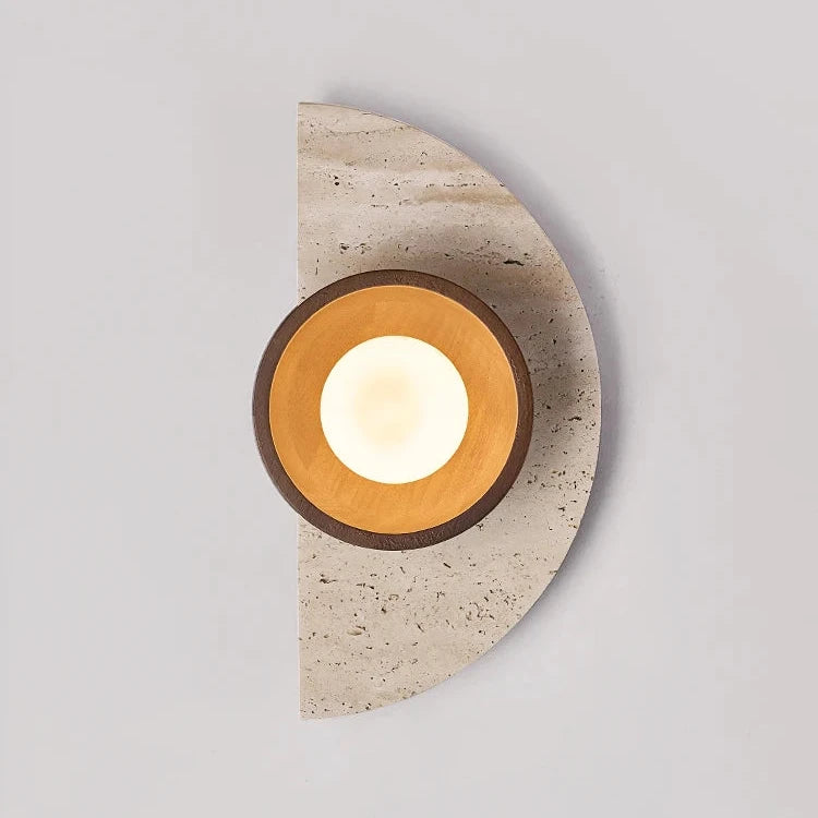 Applique Demi-Cercle Murale en Pierre