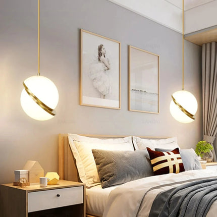 Nordische Doppelhalbkugel-LED-Pendelleuchte