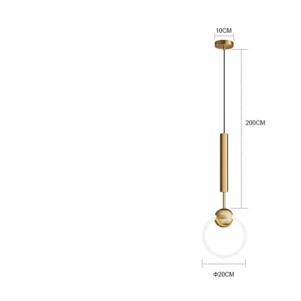 Suspension LED Anneaux Nordique Minimaliste