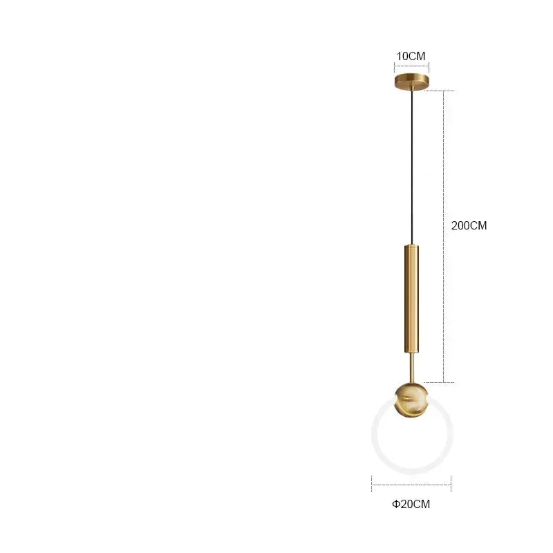 Suspension Anneaux Nordique Minimaliste LED