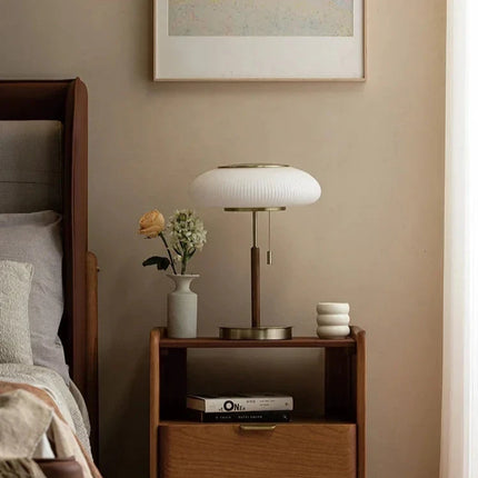 Skandinavische Vintage Tischlampe aus Glas