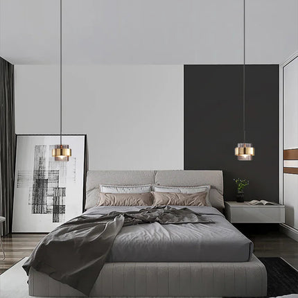 Lámpara colgante de cristal minimalista moderna nórdica