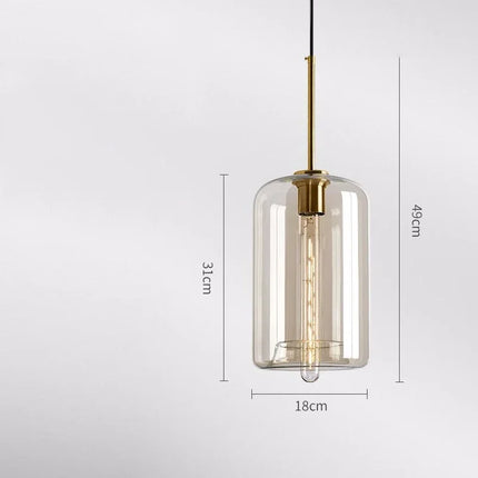 Nordische moderne minimalistische Glaspendelleuchte
