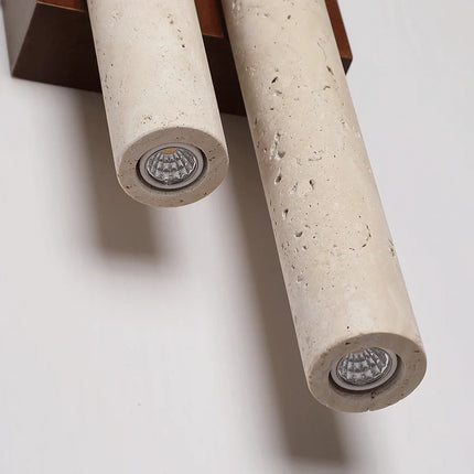 Doppelte Wandleuchte aus Naturstein