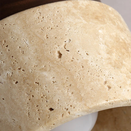 Lámpara de techo LED de piedra travertino