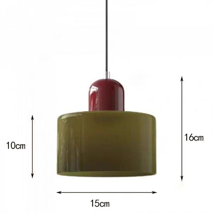 Nordische runde Glaspendelleuchte