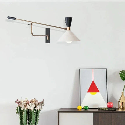 Lámpara de pared nórdica con brazo ajustable