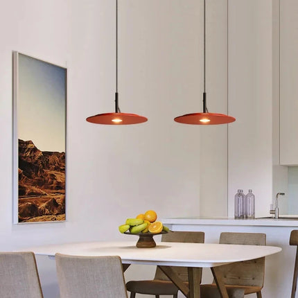 Lámpara colgante LED plana circular italiana